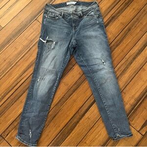 Torrid Distressed Skinny Jeans in Blue